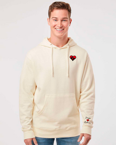 HEART FOR COUPLES/ Personalized  | Embroidered Hoodie